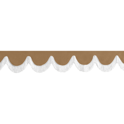 Gardin forrude alcantar beige - 12cm - KJoF - Hvid - 5cm