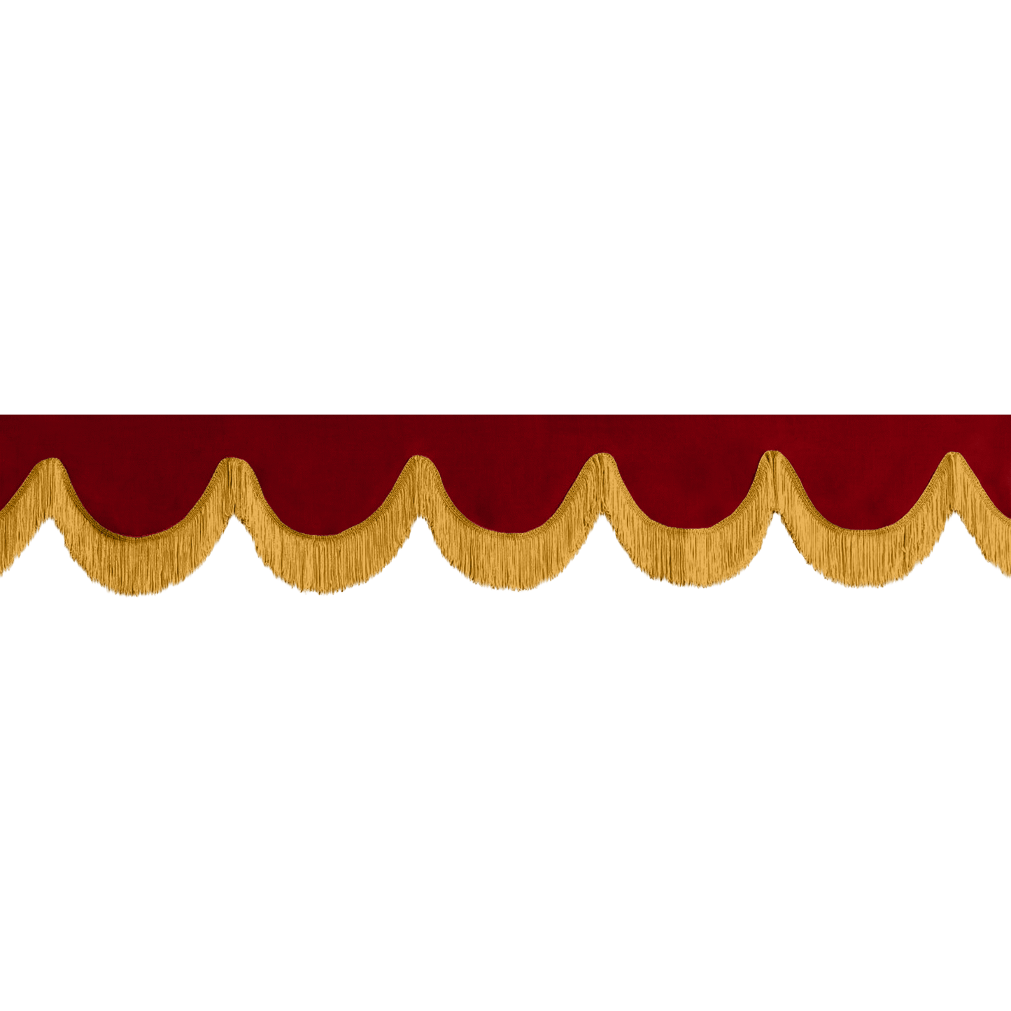 Gardin forrude alcantar bordeaux - 12cm - KJoF - Guld - 5cm