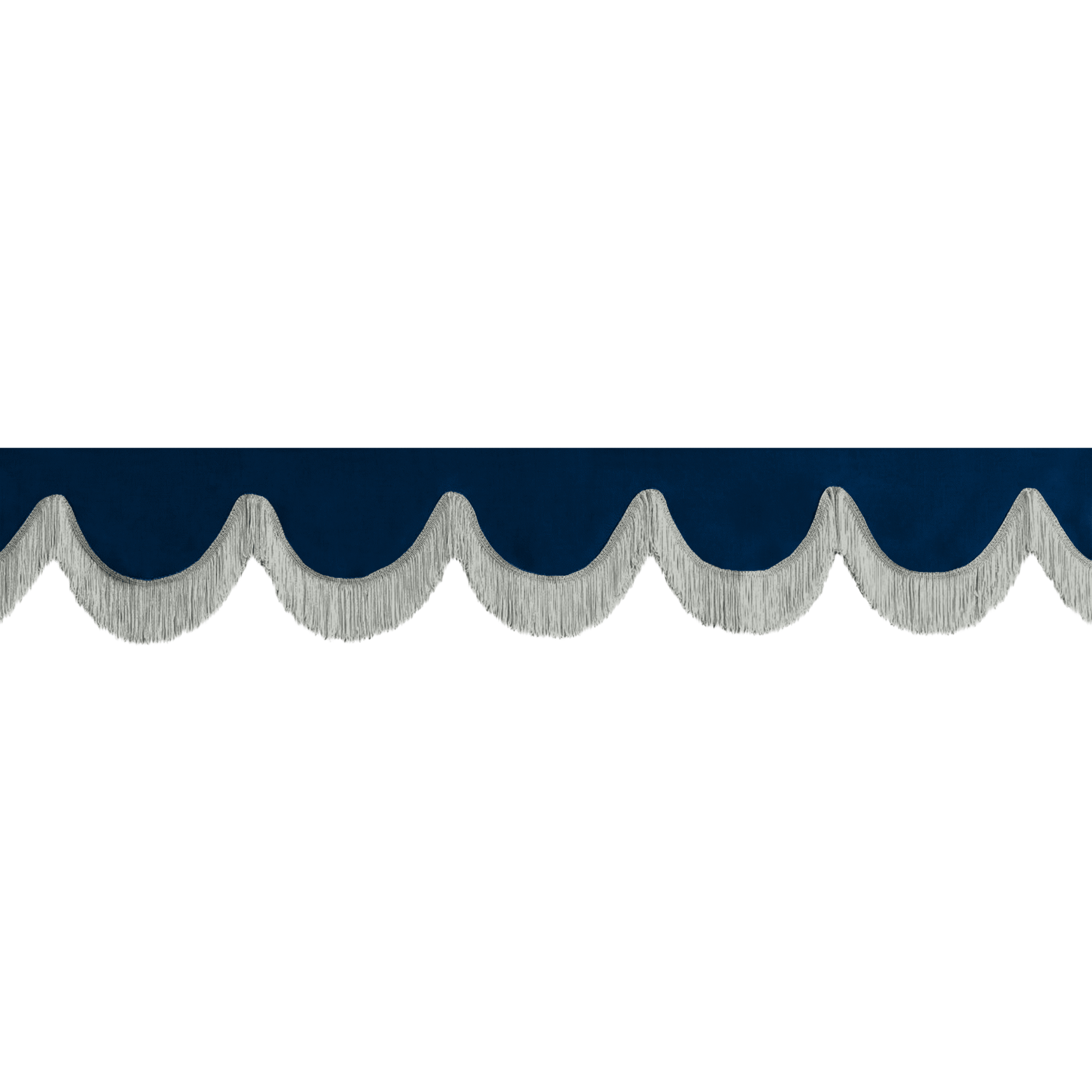 Gardin forrude alcantar cobaltblå - 12cm - KJoF - Grå - 5cm