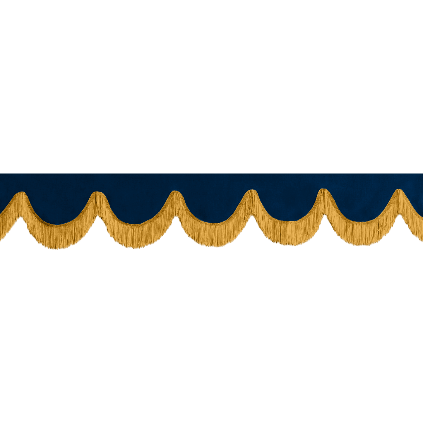Gardin forrude alcantar cobaltblå - 12cm - KJoF - Guld - 5cm