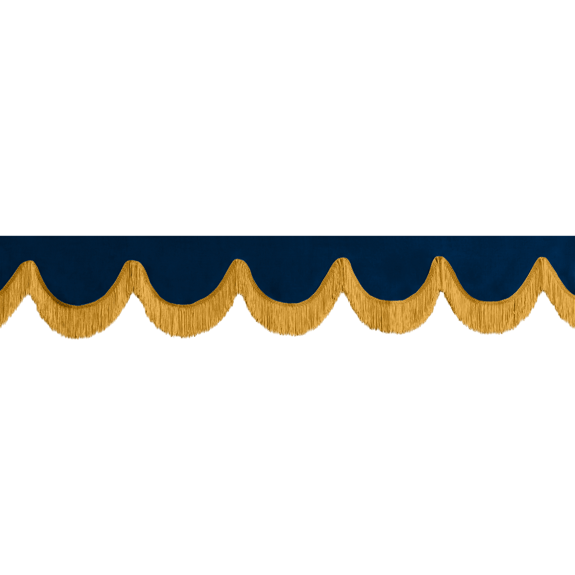 Gardin forrude alcantar cobaltblå - 12cm - KJoF - Guld - 5cm