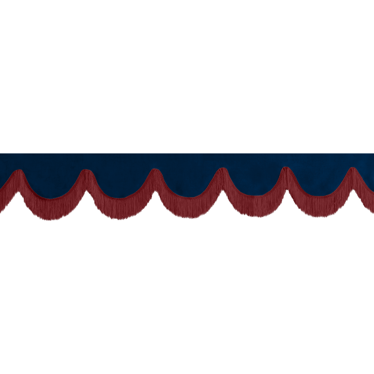 Gardin forrude alcantar cobaltblå - 12cm - KJoF - Bordeaux - 5cm