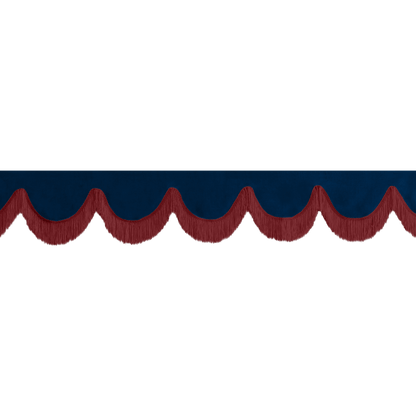 Gardin forrude alcantar cobaltblå - 12cm - KJoF - Bordeaux - 5cm