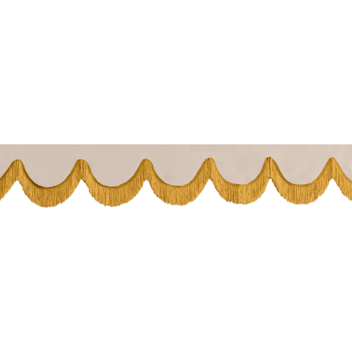 Gardin forrude alcantar cream - 12cm - KJoF - Guld - 5cm