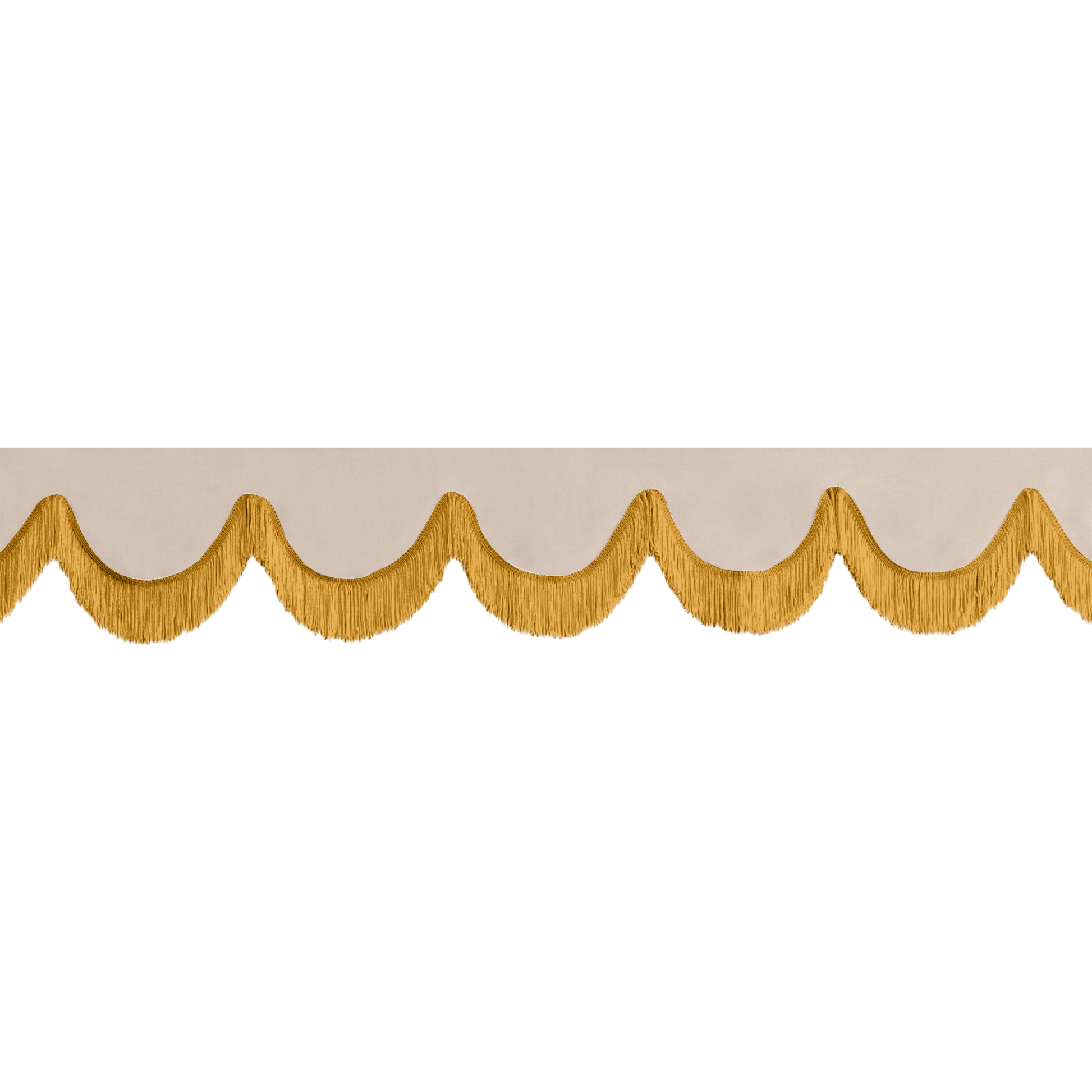 Gardin forrude alcantar cream - 12cm - KJoF - Guld - 5cm