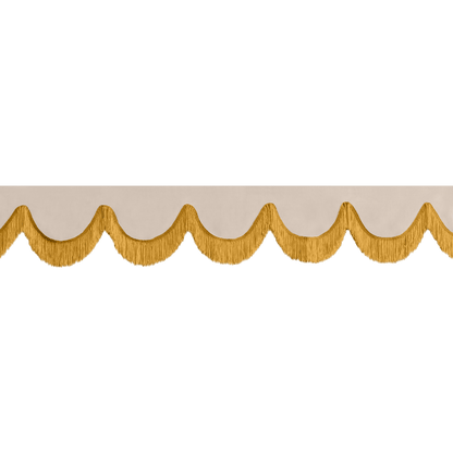 Gardin forrude alcantar cream - 12cm - KJoF - Guld - 5cm