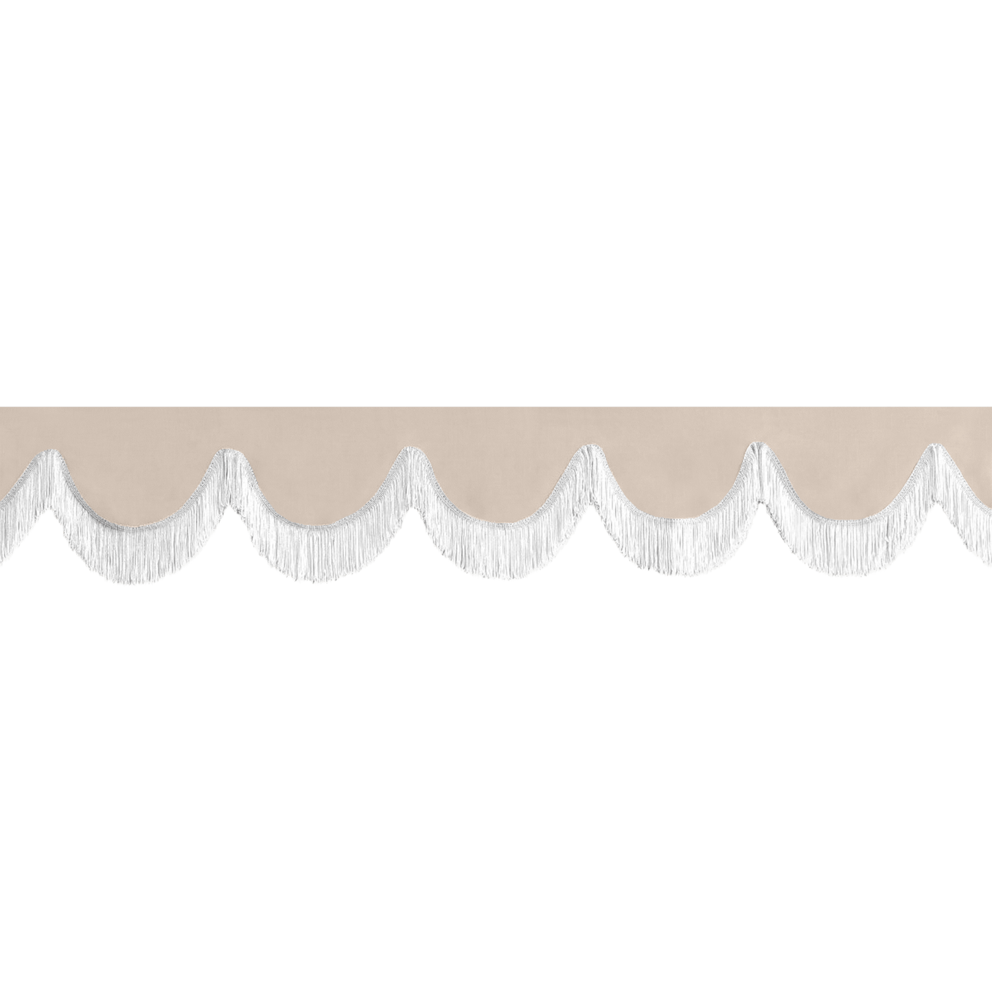 Gardin forrude alcantar cream - 12cm - KJoF - Hvid - 5cm