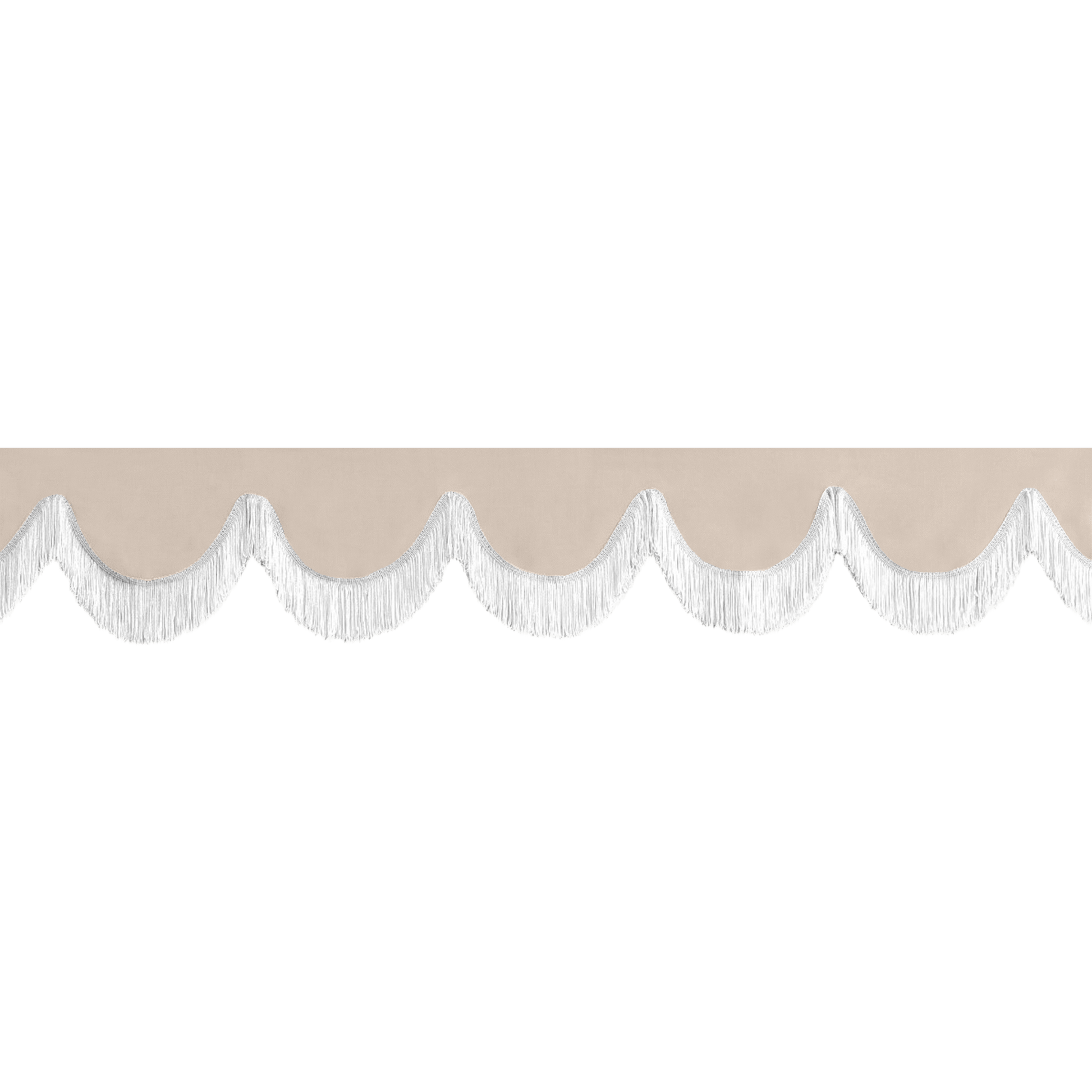 Gardin forrude alcantar cream - 12cm - KJoF - Hvid - 5cm