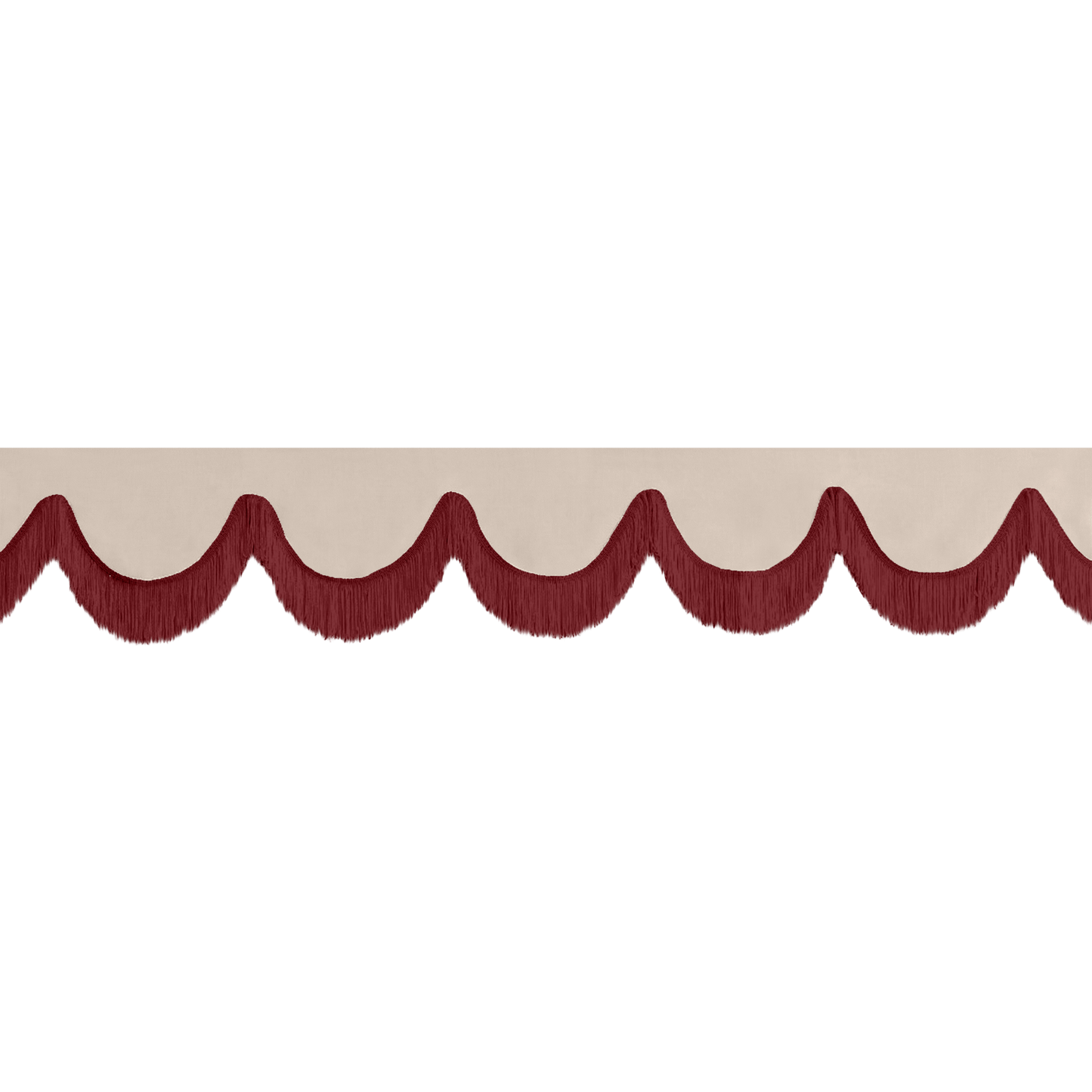 Gardin forrude alcantar cream - 12cm - KJoF - Bordeaux - 5cm