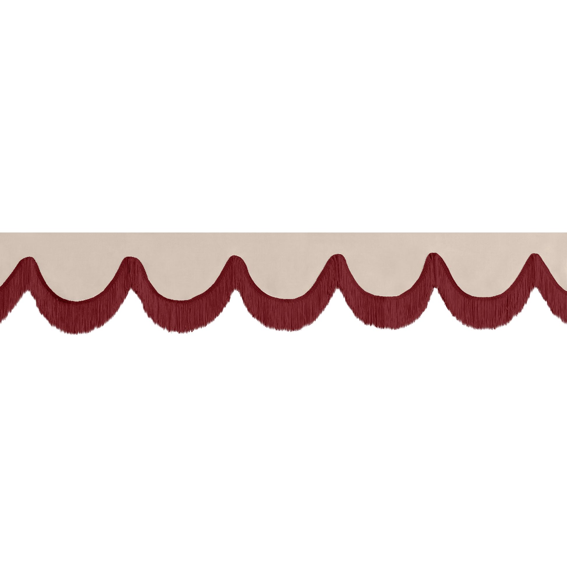 Gardin forrude alcantar cream - 12cm - KJoF - Bordeaux - 5cm