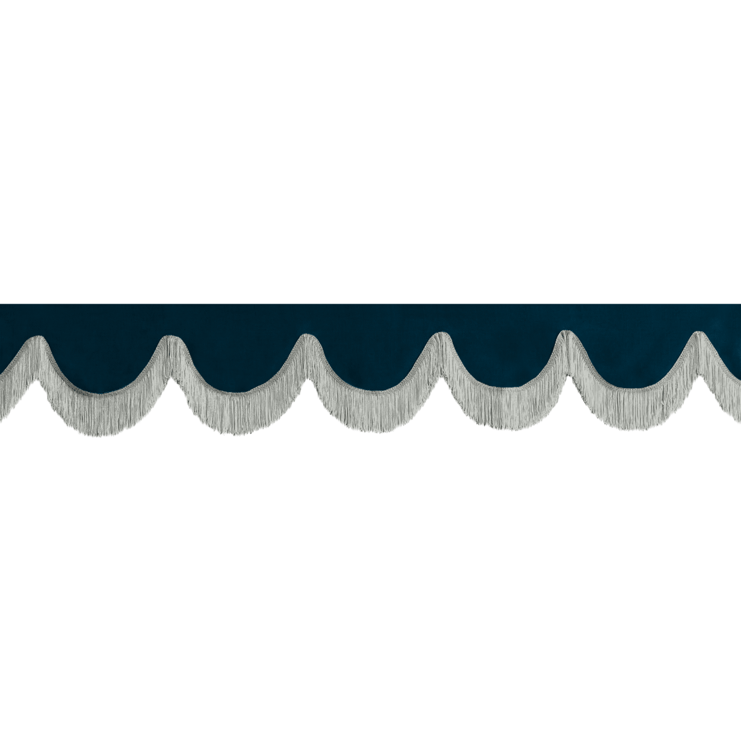 Gardin forrude alcantar denimblå - 12cm - KJoF - Grå - 5cm