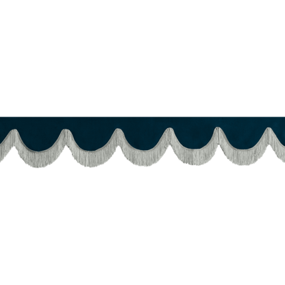 Gardin forrude alcantar denimblå - 12cm - KJoF - Grå - 5cm