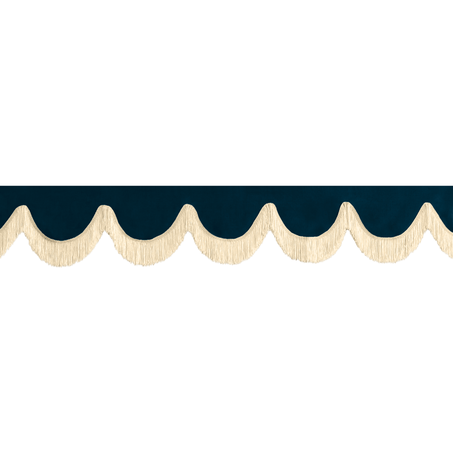Gardin forrude alcantar denimblå - 12cm - KJoF - Beige - 5cm