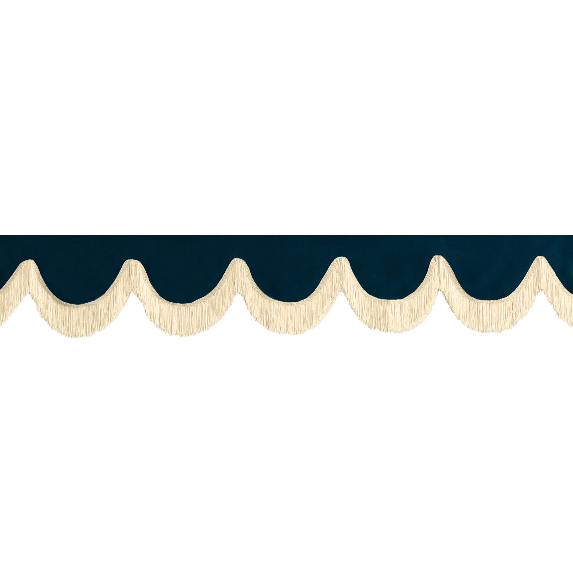 Gardin forrude alcantar denimblå - 12cm - KJoF - Beige - 5cm