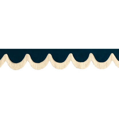 Gardin forrude alcantar denimblå - 12cm - KJoF - Beige - 5cm