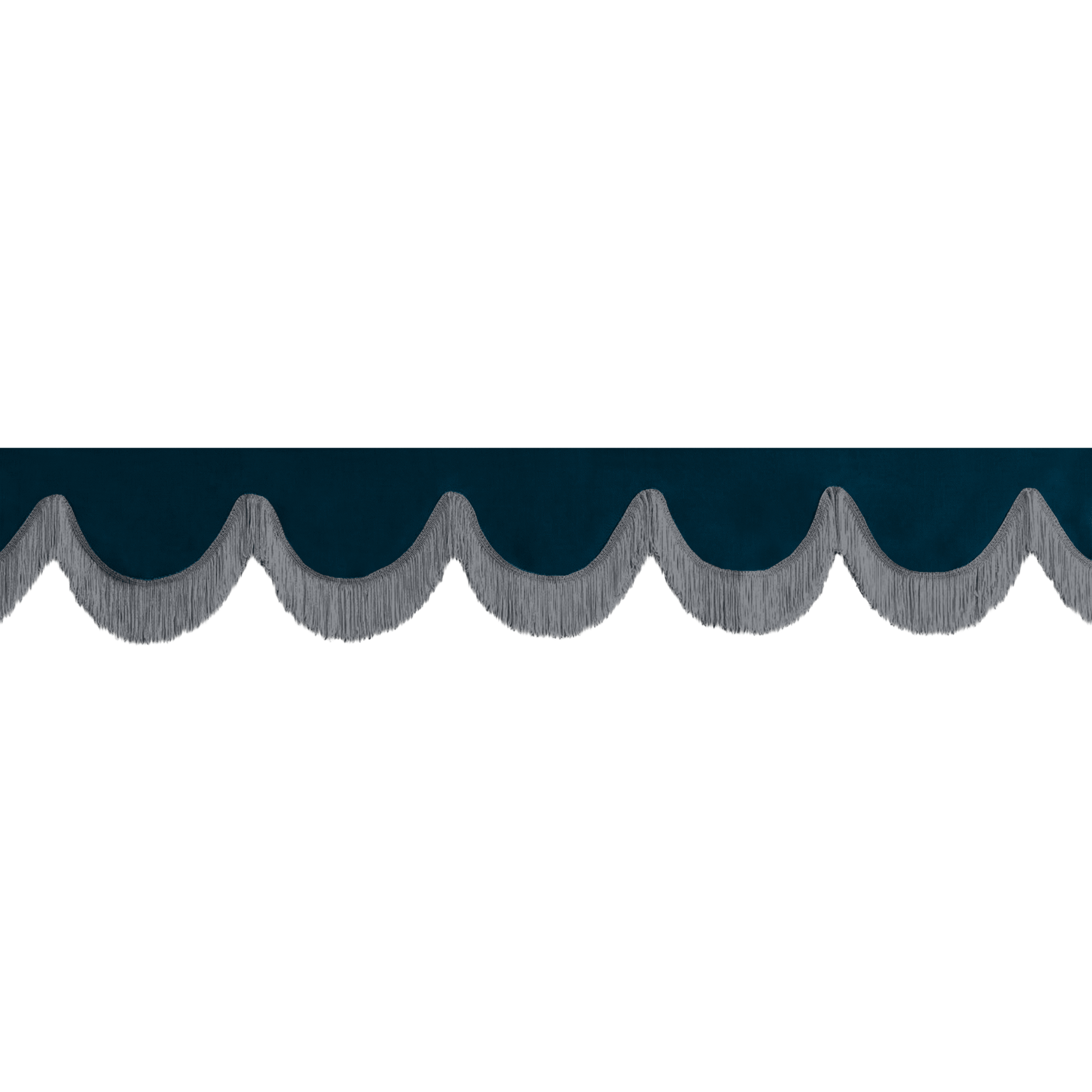 Gardin forrude alcantar denimblå - 12cm - KJoF - Mørkegrå - 5cm