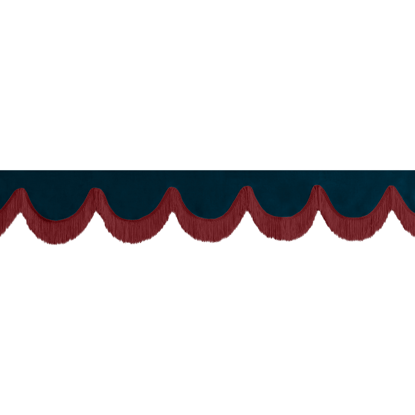 Gardin forrude alcantar denimblå - 12cm - KJoF - Bordeaux - 5cm