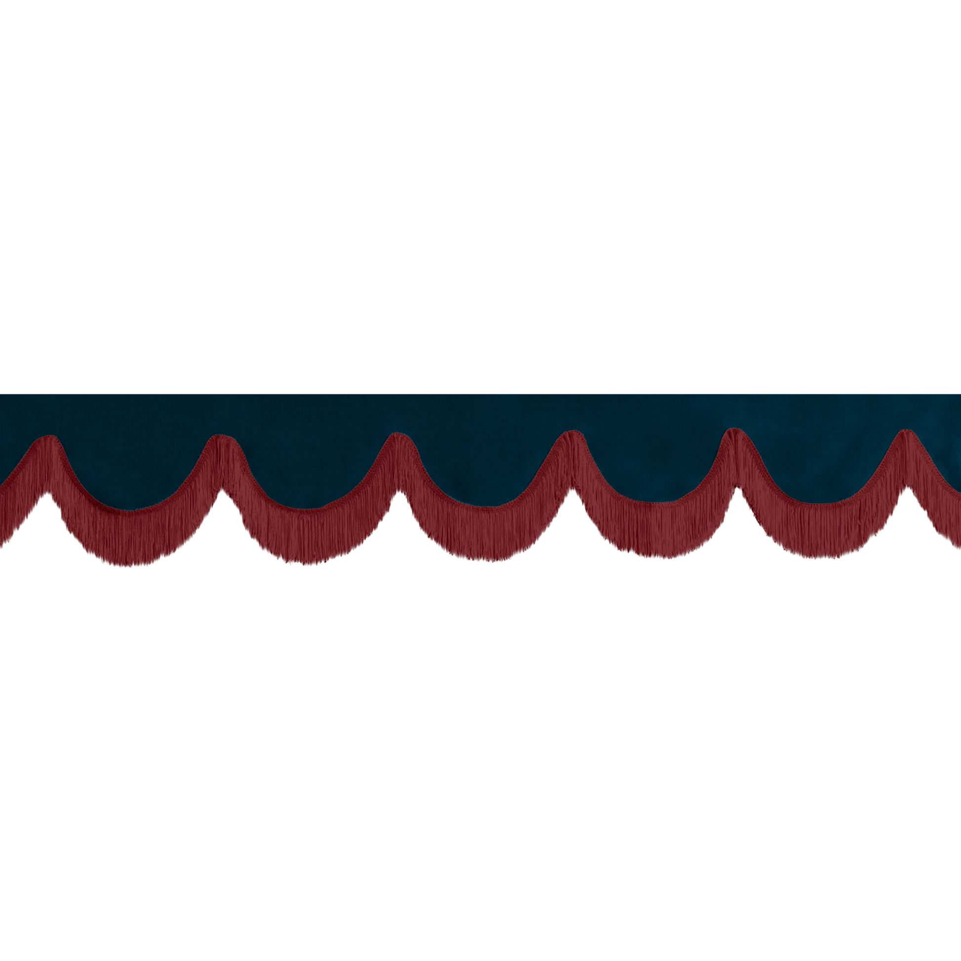 Gardin forrude alcantar denimblå - 12cm - KJoF - Bordeaux - 5cm