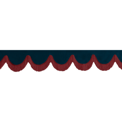 Gardin forrude alcantar denimblå - 12cm - KJoF - Bordeaux - 5cm