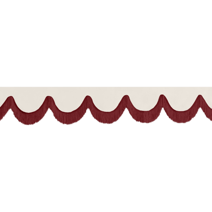 Gardin forrude alcantar elfenben - 12cm - KJoF - Bordeaux - 5cm