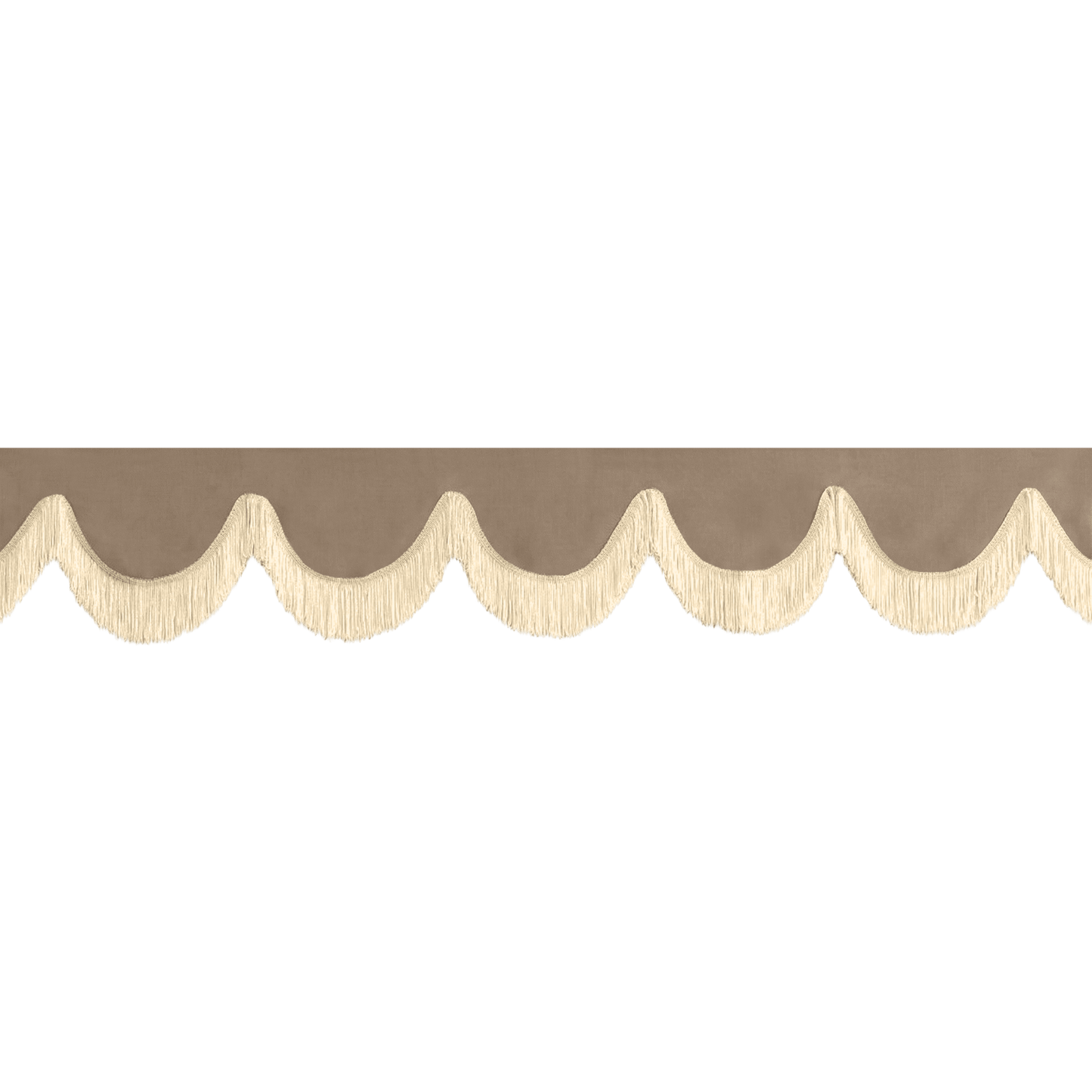 Gardin forrude alcantar fossilgrå - 12cm - KJoF - Beige - 5cm