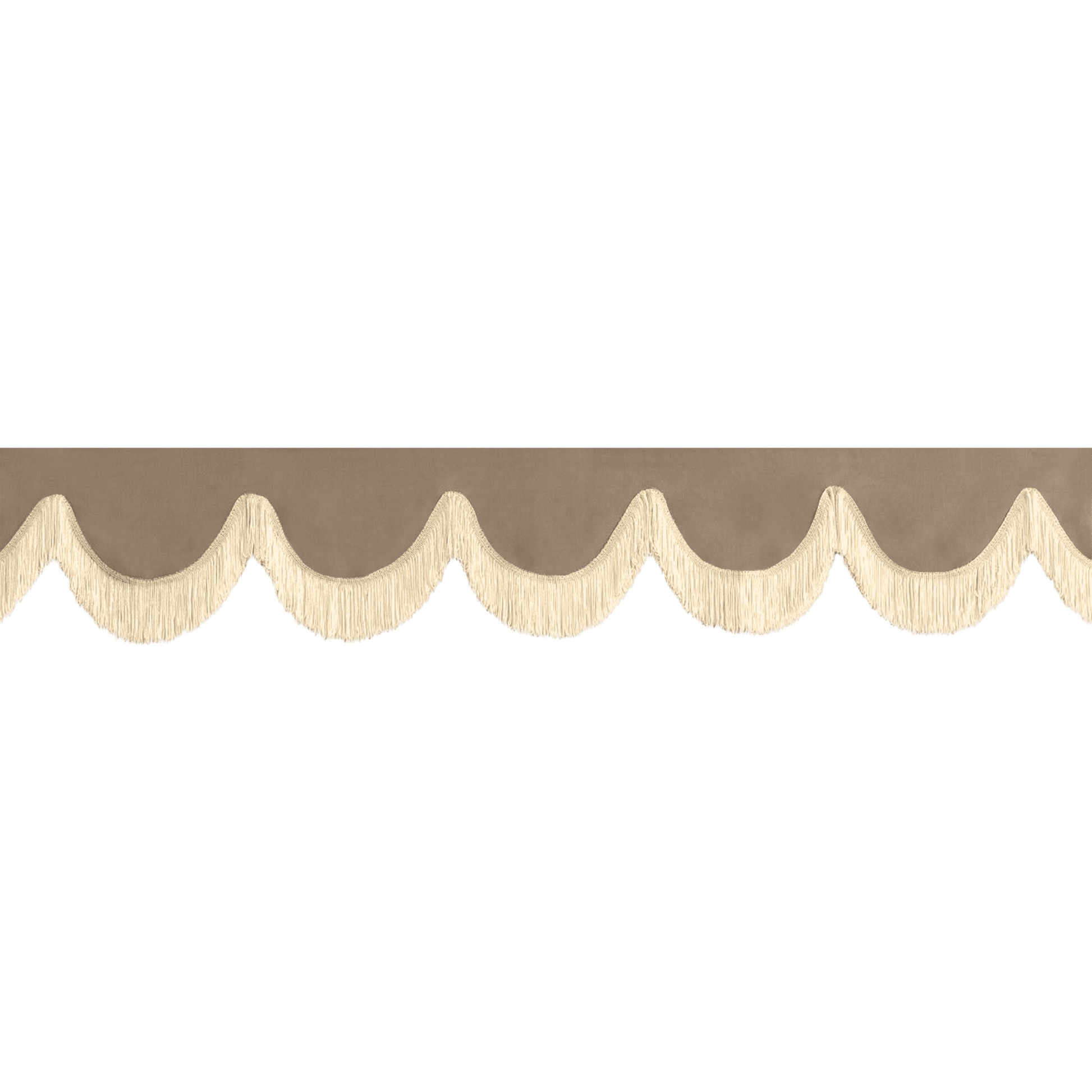 Gardin forrude alcantar fossilgrå - 12cm - KJoF - Beige - 5cm