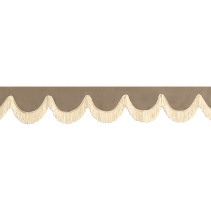 Gardin forrude alcantar fossilgrå - 12cm - KJoF - Beige - 5cm
