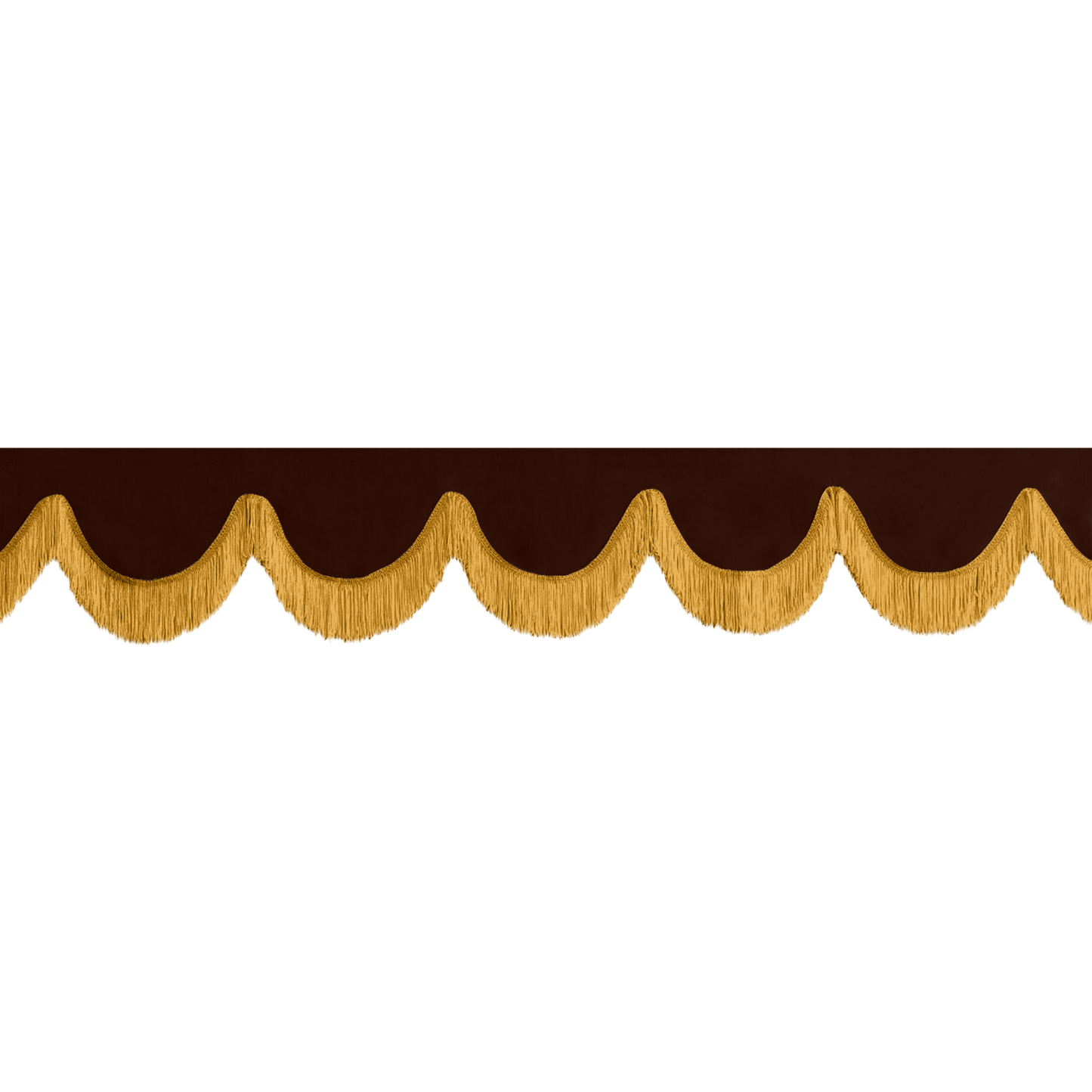 Gardin forrude alcantar kaffebrun - 12cm - KJoF - Guld - 5cm
