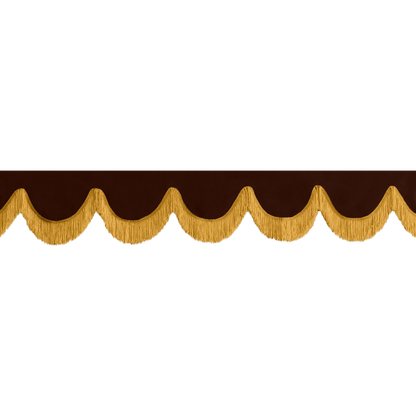 Gardin forrude alcantar kaffebrun - 12cm - KJoF - Guld - 5cm