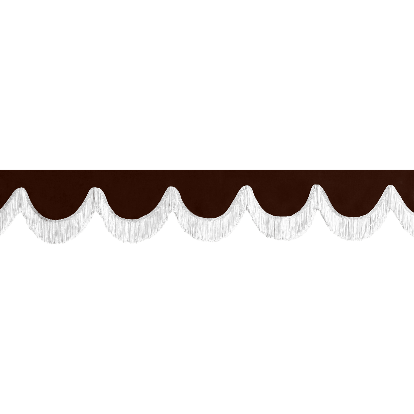 Gardin forrude alcantar kaffebrun - 12cm - KJoF - Hvid - 5cm