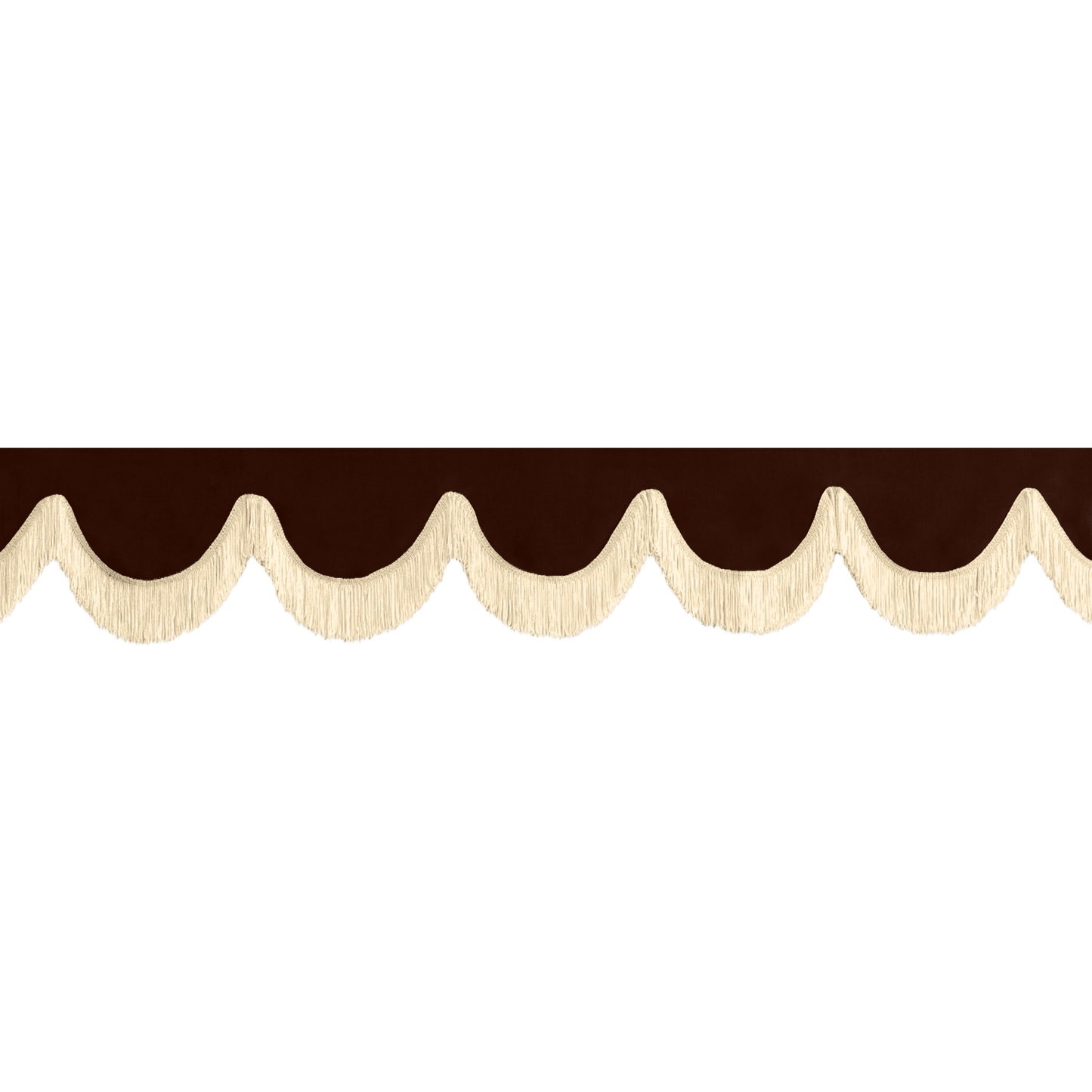 Gardin forrude alcantar kaffebrun - 12cm - KJoF - Beige - 5cm
