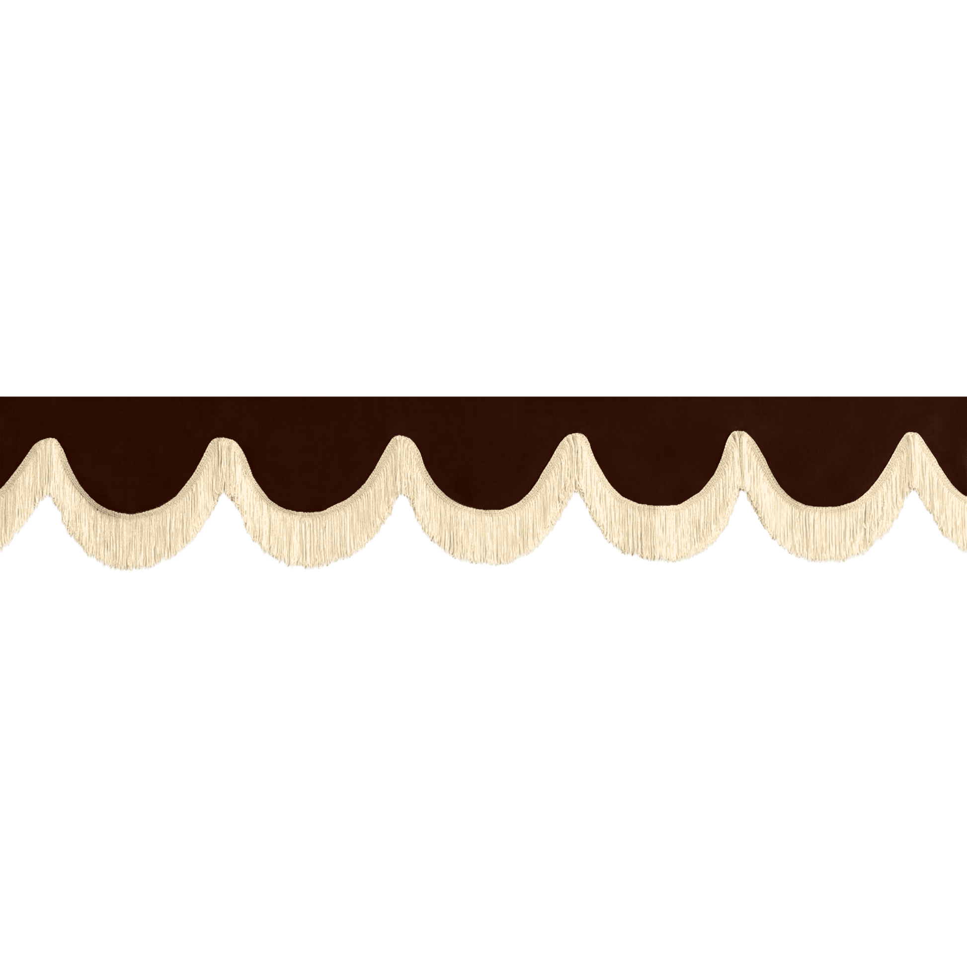 Gardin forrude alcantar kaffebrun - 12cm - KJoF - Beige - 5cm