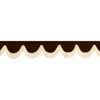 Gardin forrude alcantar kaffebrun - 12cm - KJoF - Beige - 5cm