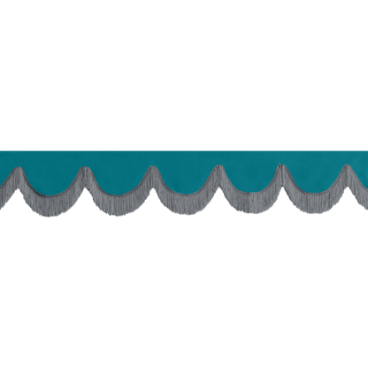 Gardin forrude alcantar krikandgrøn - 12cm - KJoF - Mørkegrå - 5cm