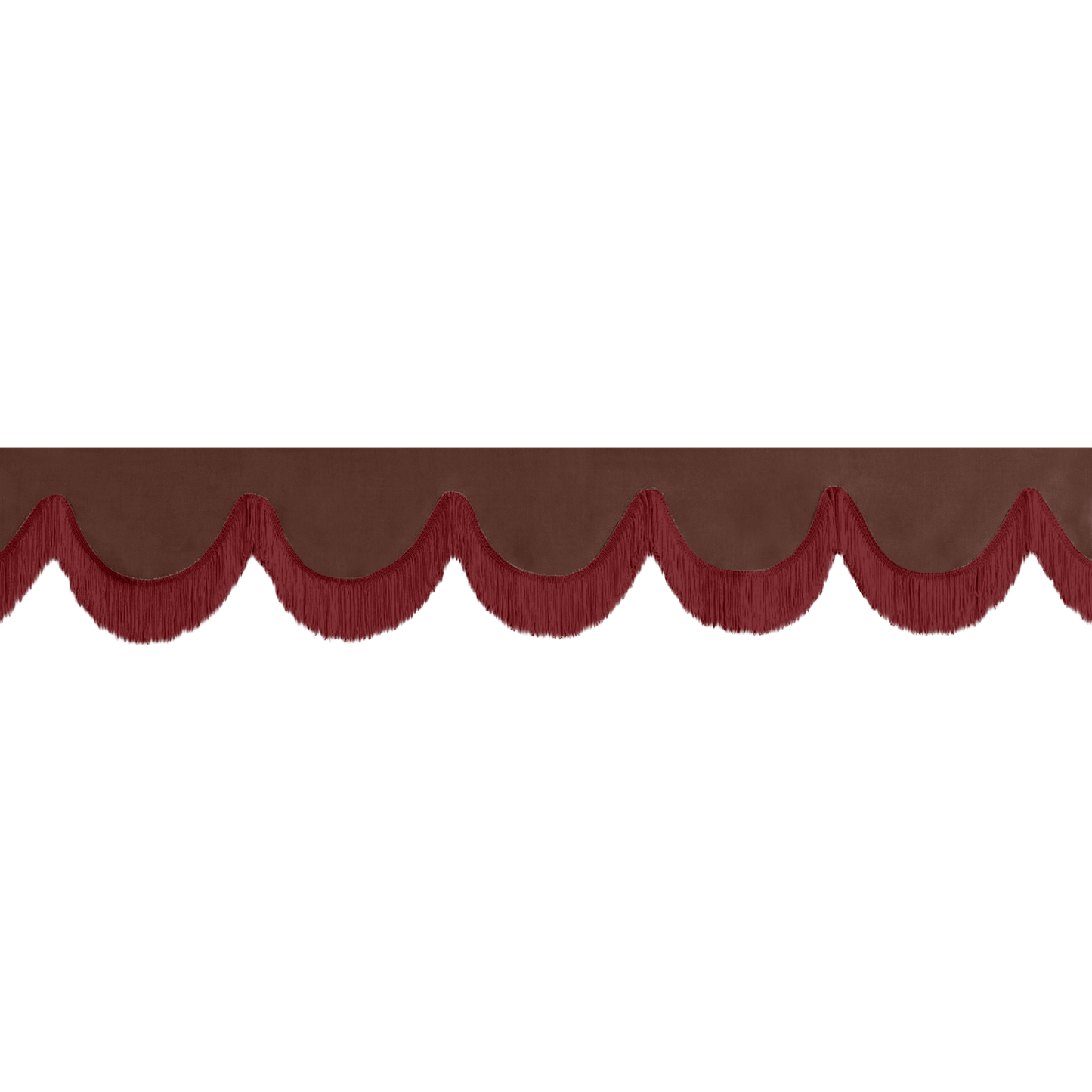 Gardin forrude alcantar mokkabrun - 12cm - KJoF - Bordeaux - 5cm