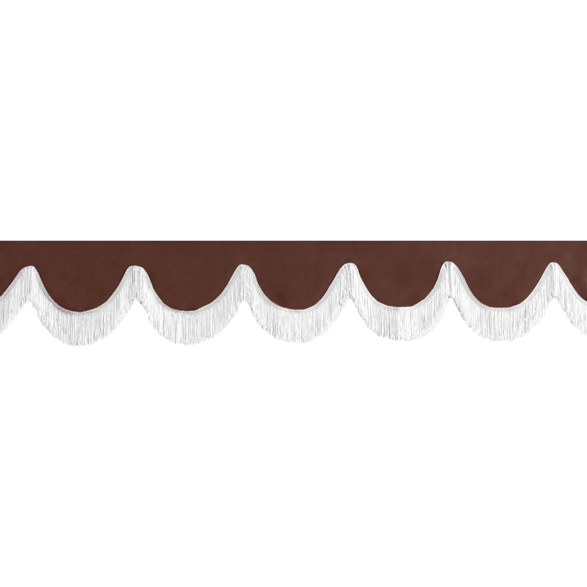 Gardin forrude alcantar mokkabrun - 12cm - KJoF - Hvid - 5cm