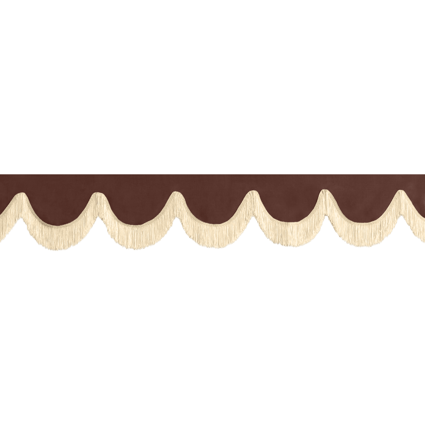 Gardin forrude alcantar mokkabrun - 12cm - KJoF - Beige - 5cm
