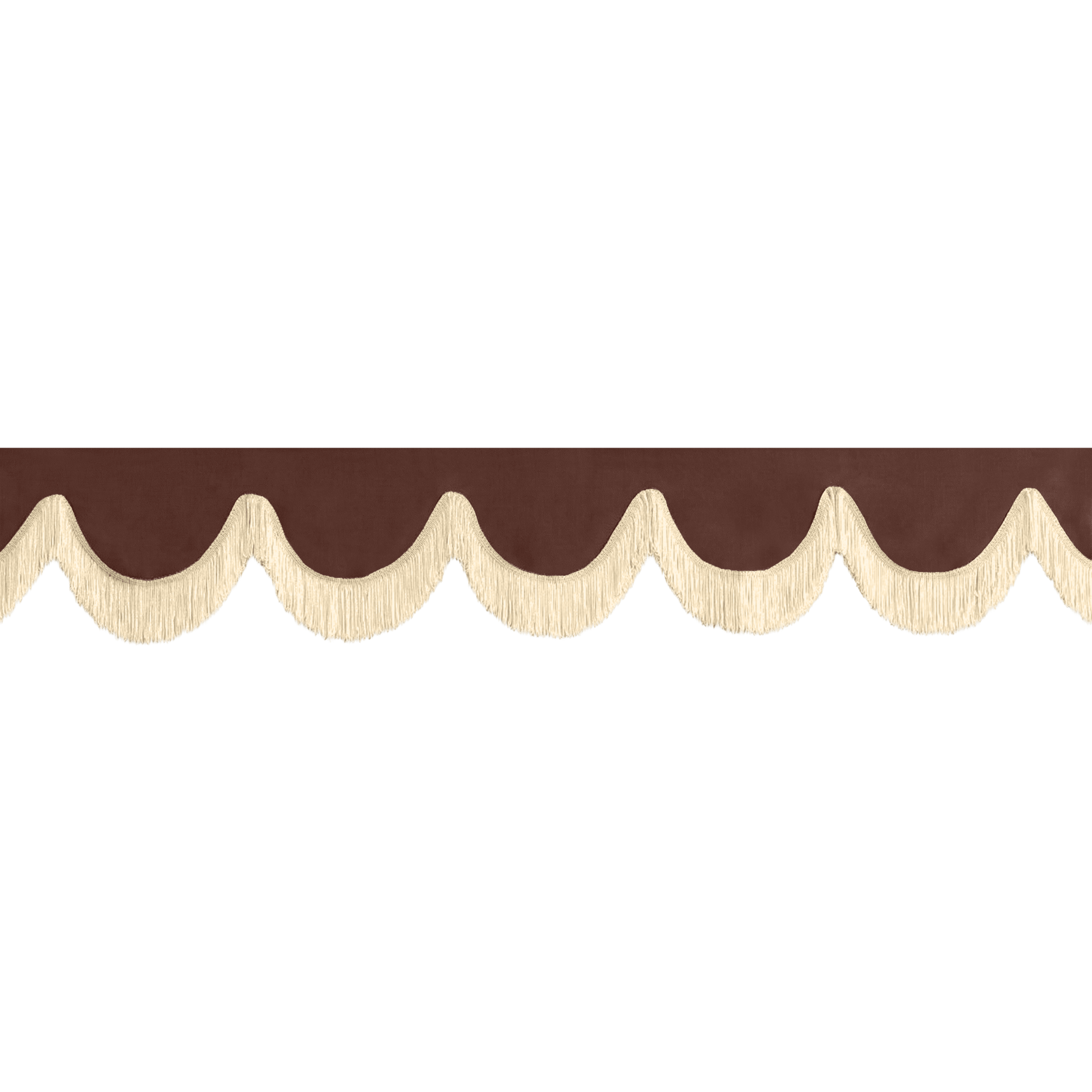 Gardin forrude alcantar mokkabrun - 12cm - KJoF - Beige - 5cm