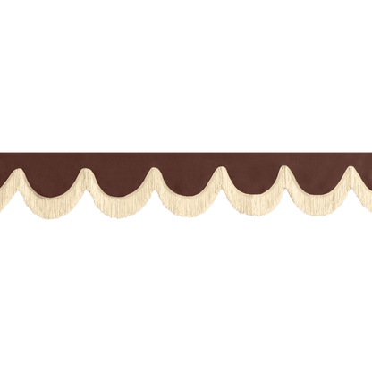 Gardin forrude alcantar mokkabrun - 12cm - KJoF - Beige - 5cm