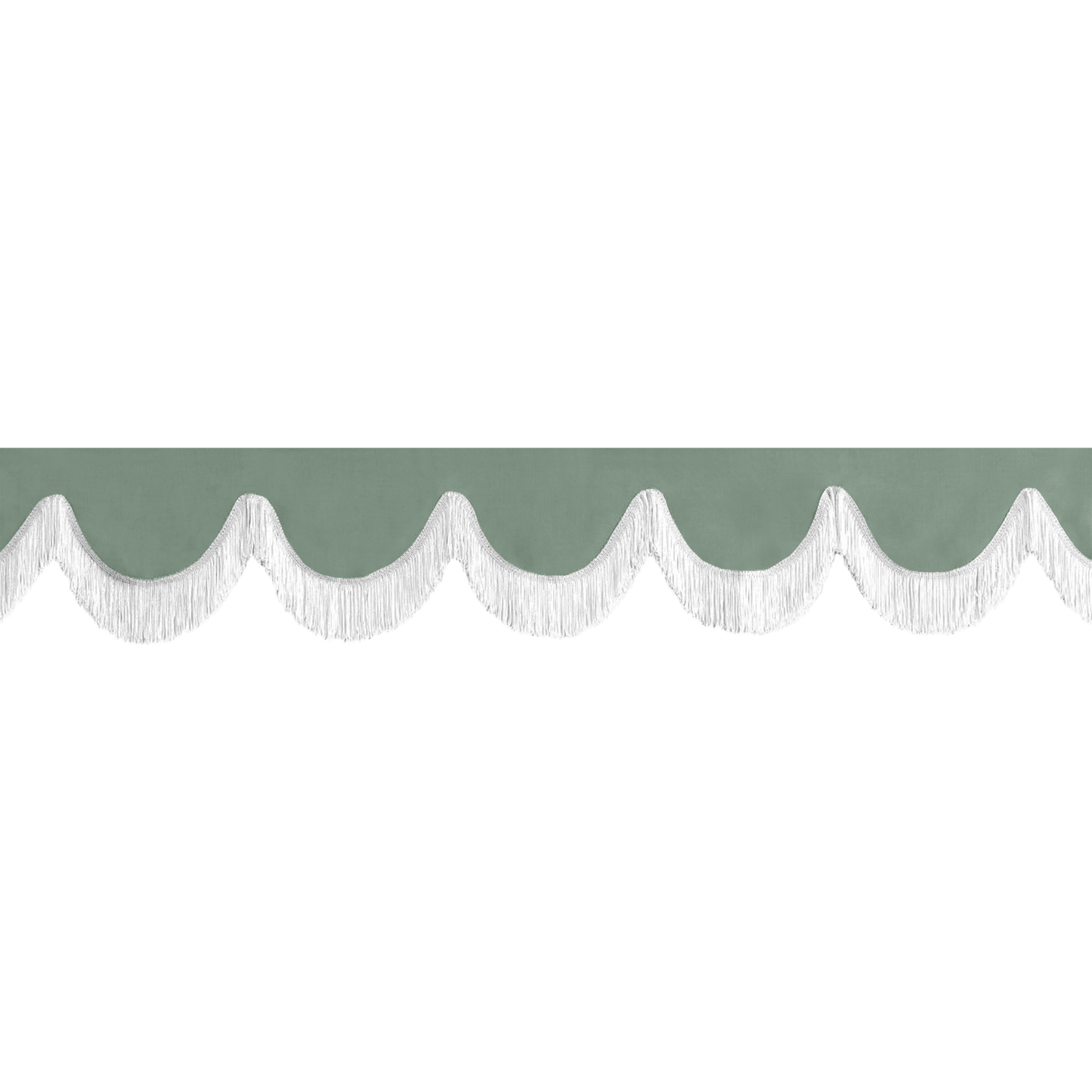 Gardin forrude alcantar salviegrøn - 12cm - KJoF - Hvid - 5cm