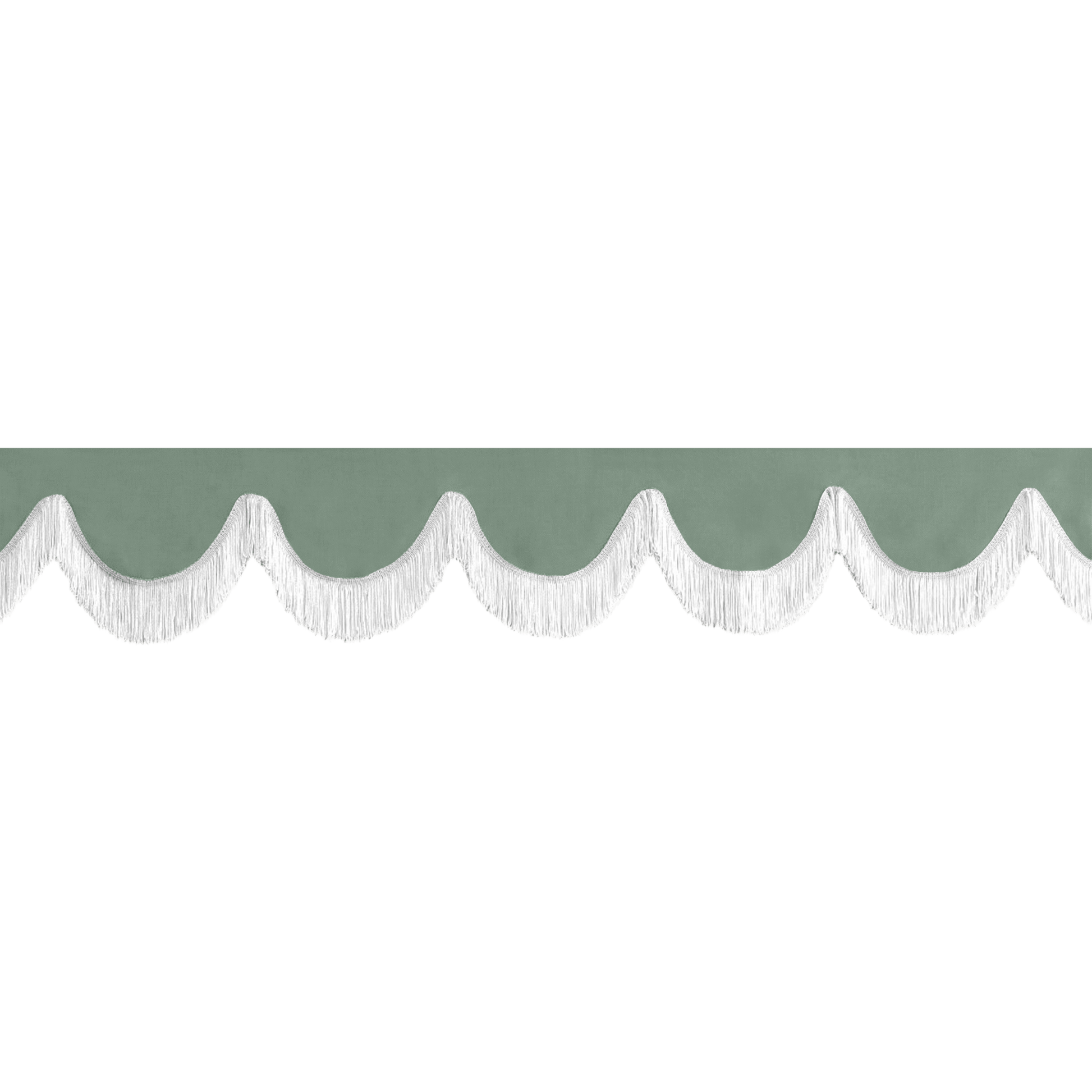 Gardin forrude alcantar salviegrøn - 12cm - KJoF - Hvid - 5cm