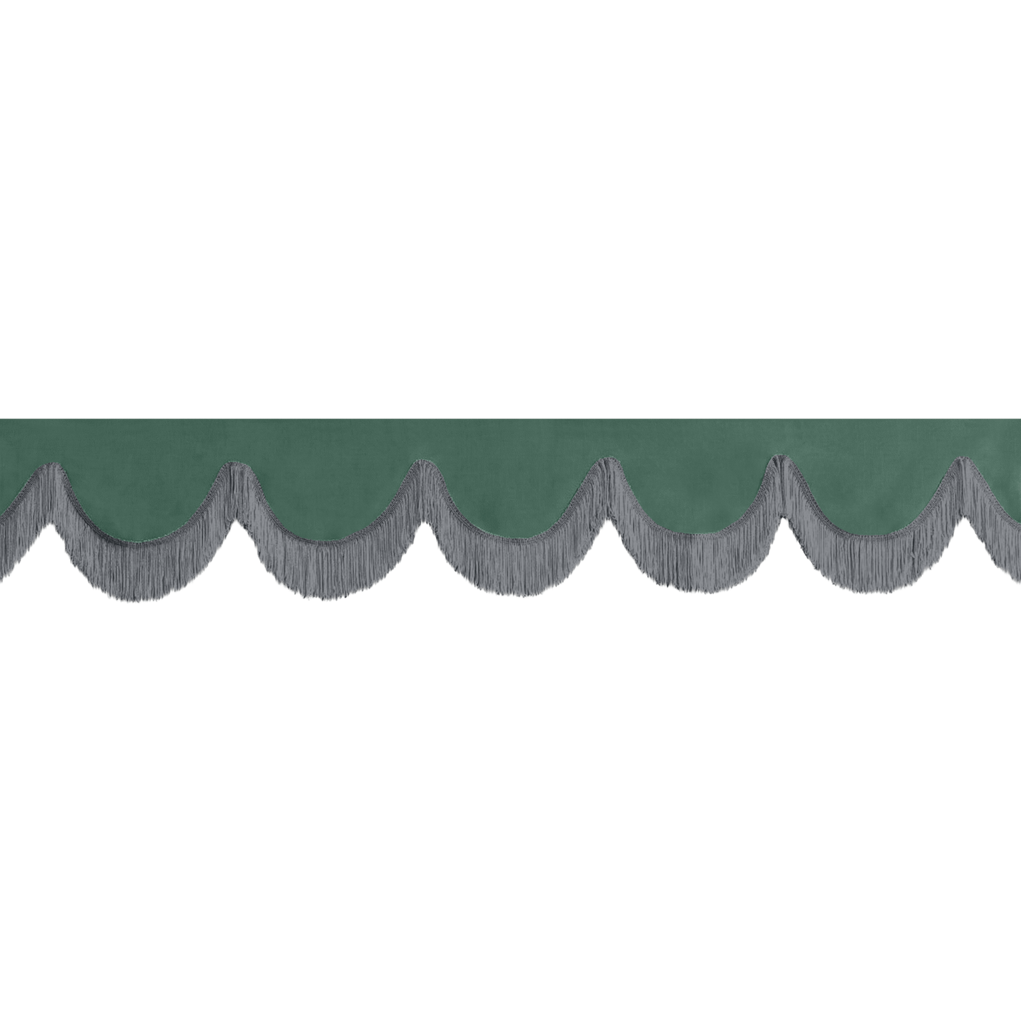 Gardin forrude alcantar skovgrøn - 12cm - KJoF - Mørkegrå - 5cm