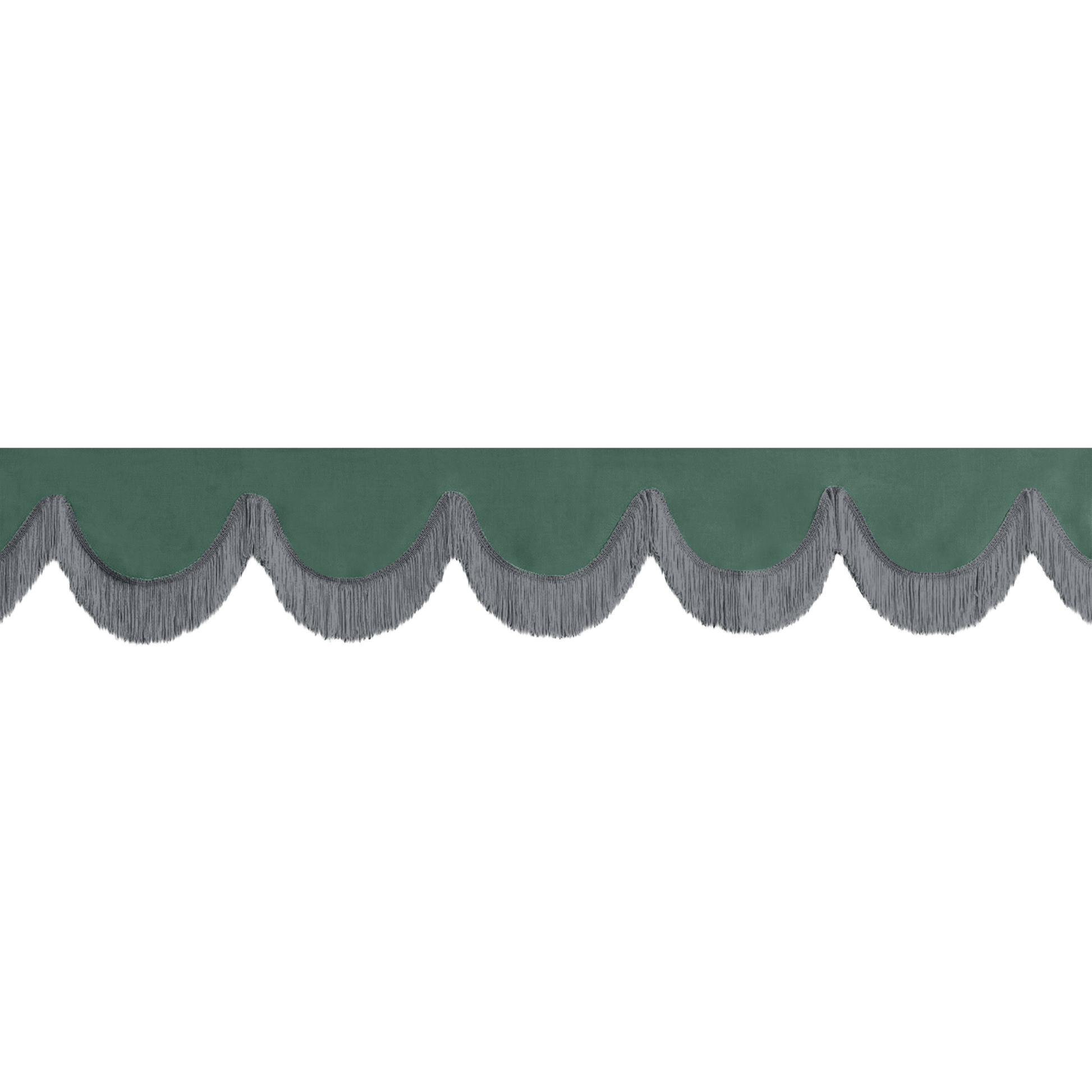 Gardin forrude alcantar skovgrøn - 12cm - KJoF - Mørkegrå - 5cm