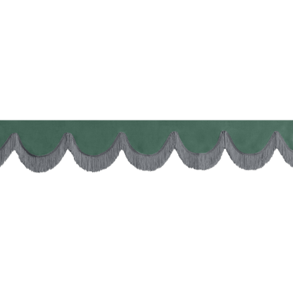Gardin forrude alcantar skovgrøn - 12cm - KJoF - Mørkegrå - 5cm