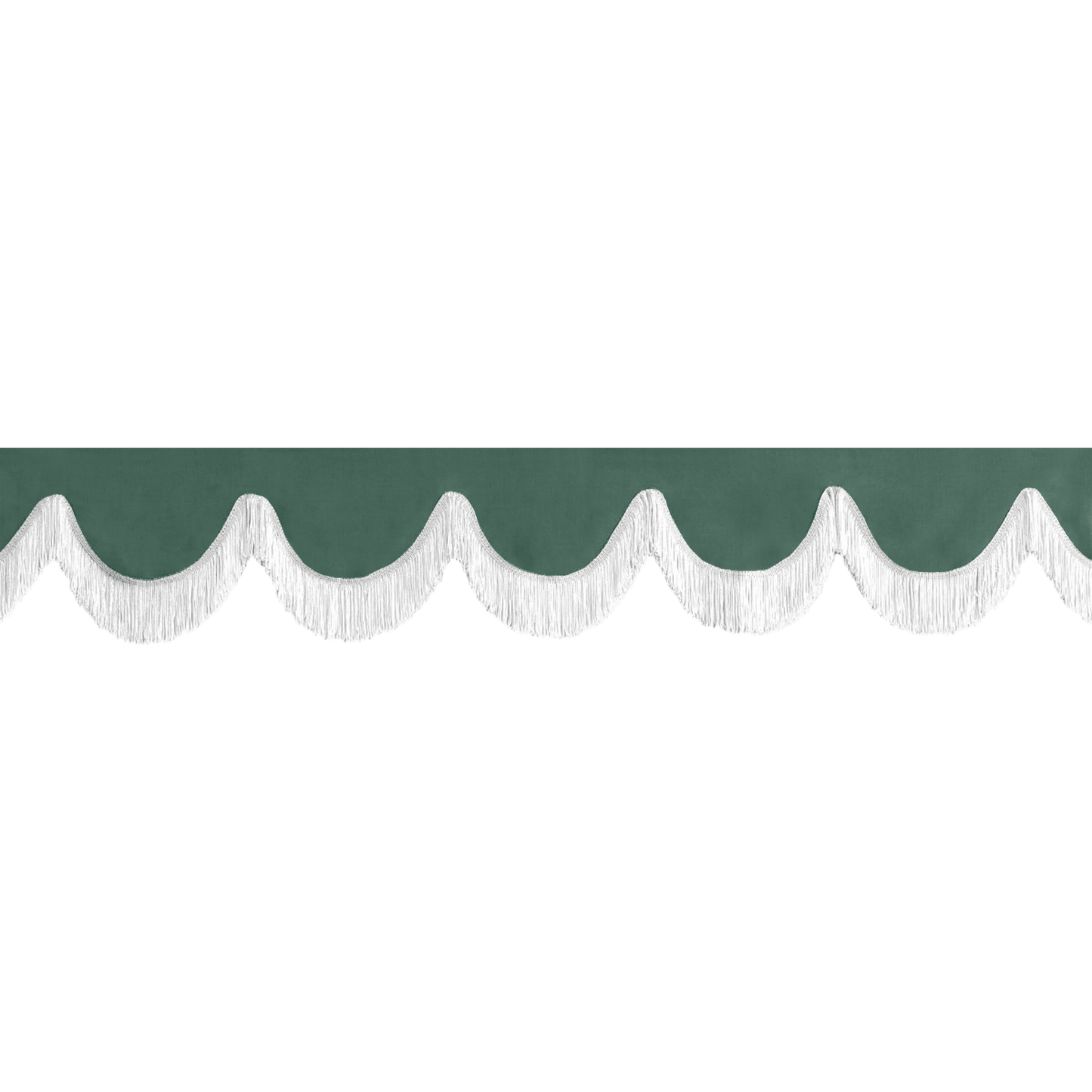 Gardin forrude alcantar skovgrøn - 12cm - KJoF - Hvid - 5cm