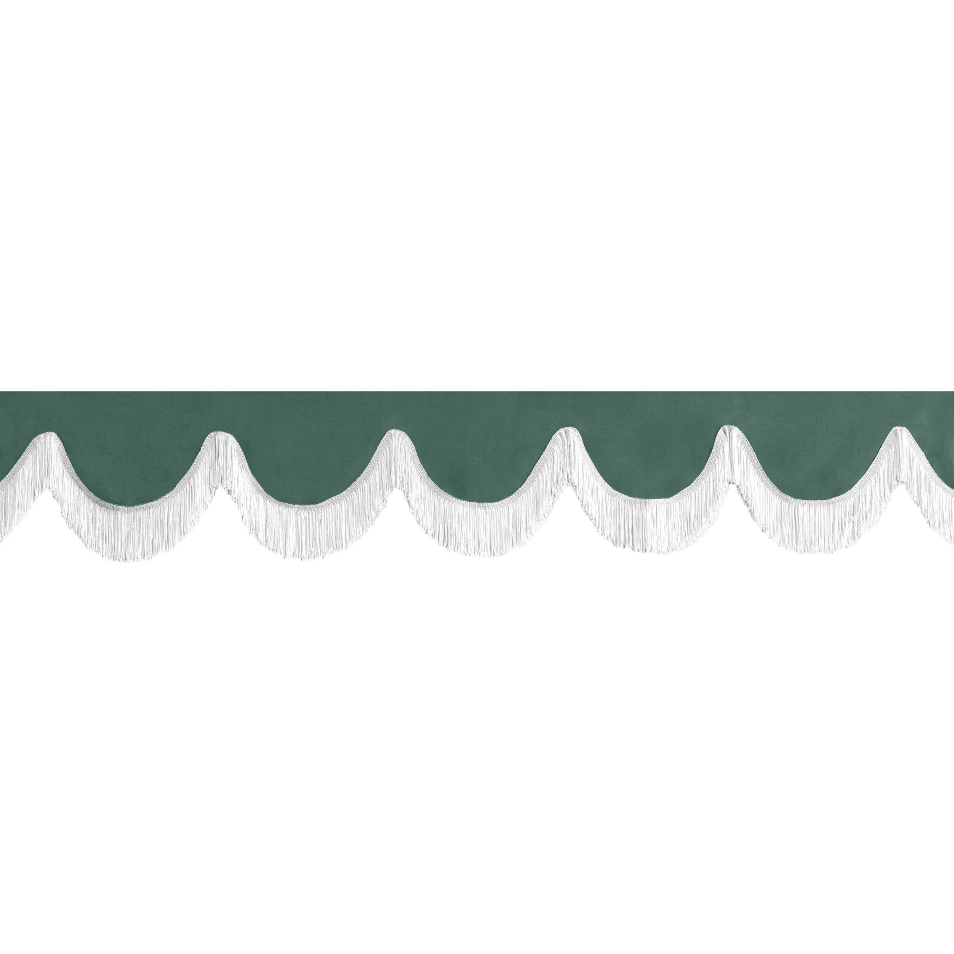 Gardin forrude alcantar skovgrøn - 12cm - KJoF - Hvid - 5cm