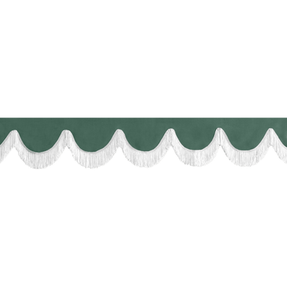 Gardin forrude alcantar skovgrøn - 12cm - KJoF - Hvid - 5cm
