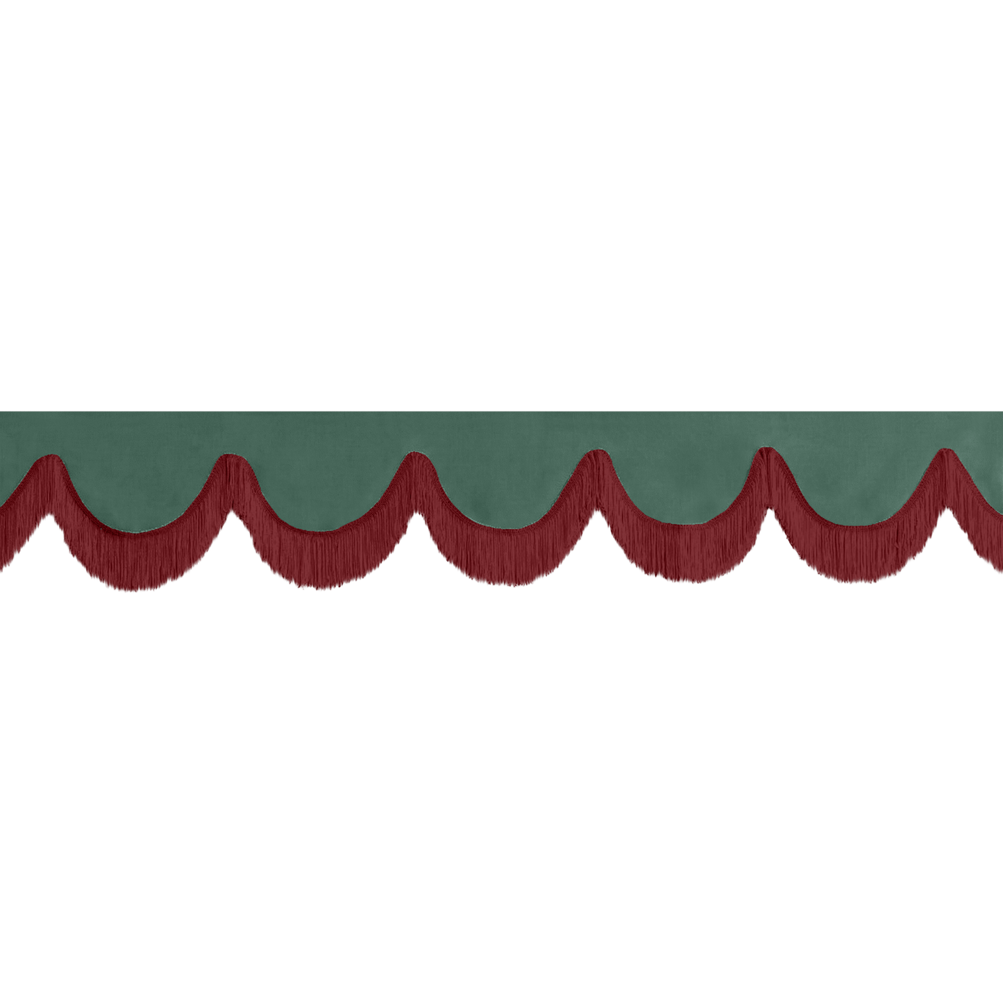 Gardin forrude alcantar skovgrøn - 12cm - KJoF - Bordeaux - 5cm