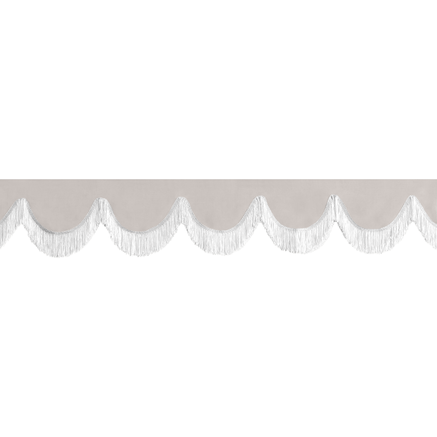 Gardin forrude alcantar sølvgrå - 12cm - KJoF - Hvid - 5cm
