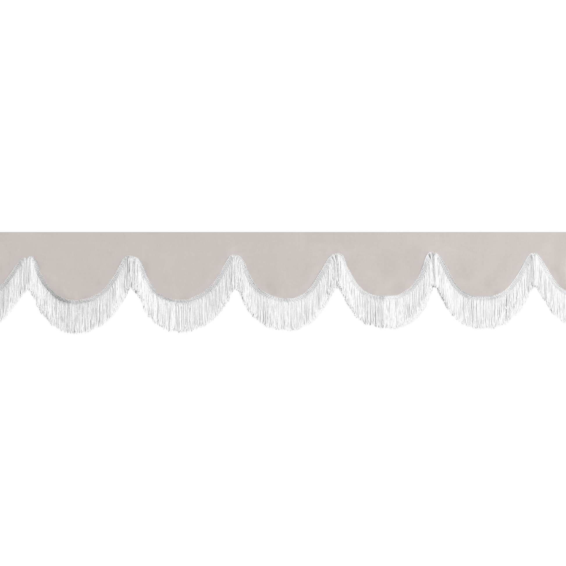 Gardin forrude alcantar sølvgrå - 12cm - KJoF - Hvid - 5cm